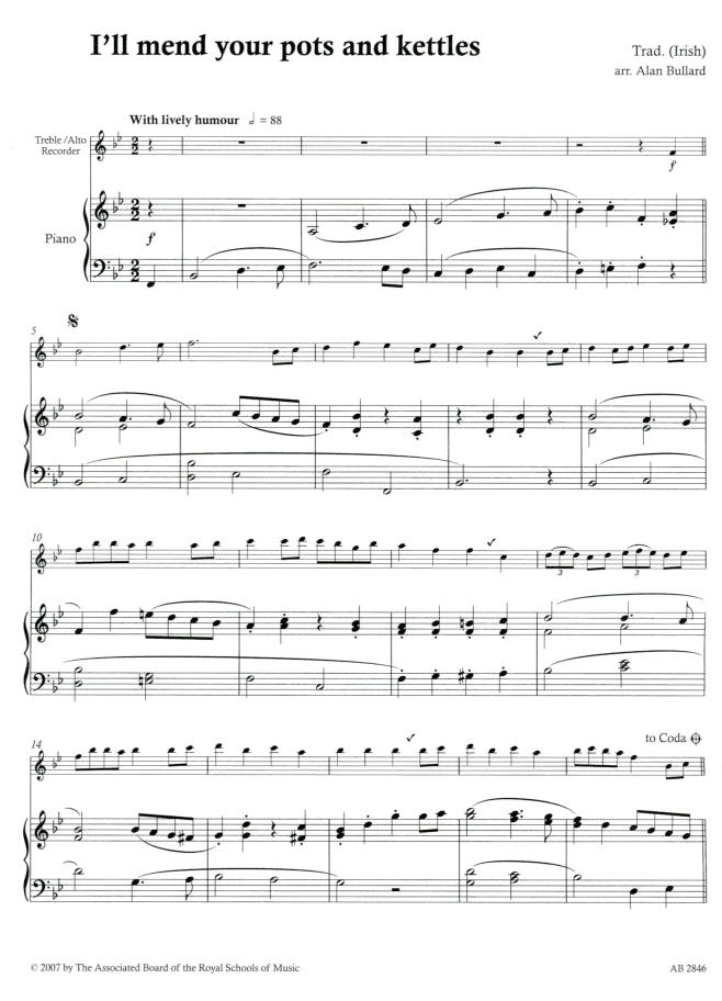 Time Pieces for Treble/Alto Recorder Volume 2