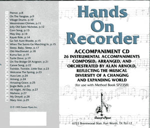 Hands on Recorder CD Sweet Pipes