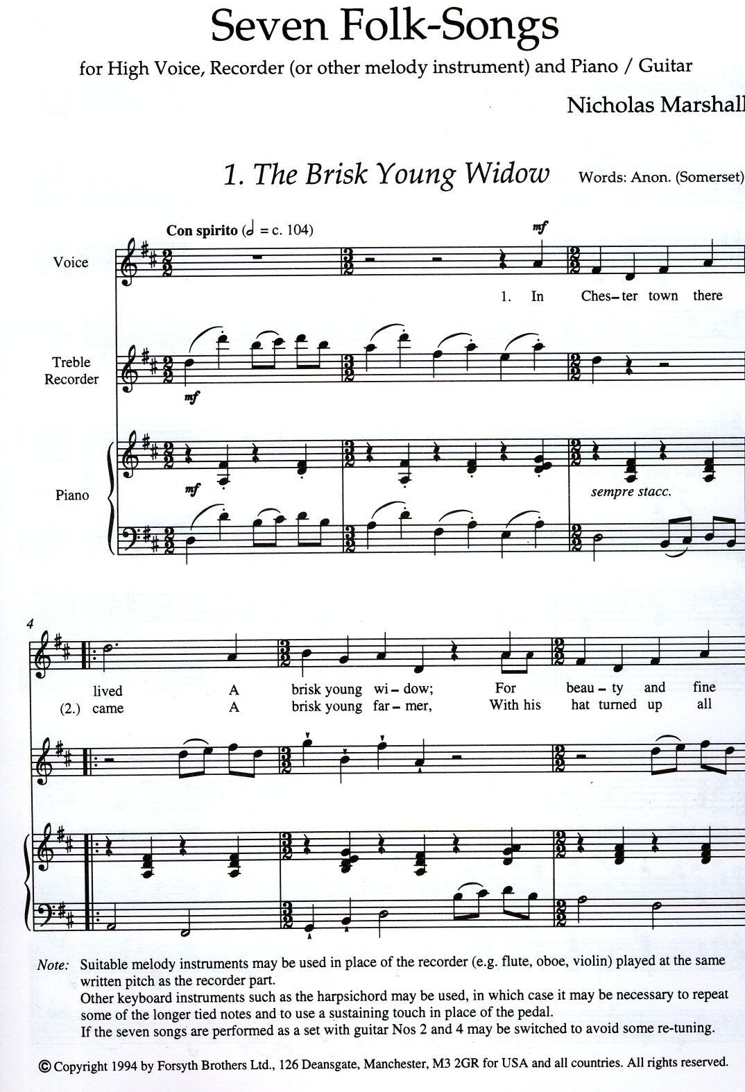 Seven Folk Songs
