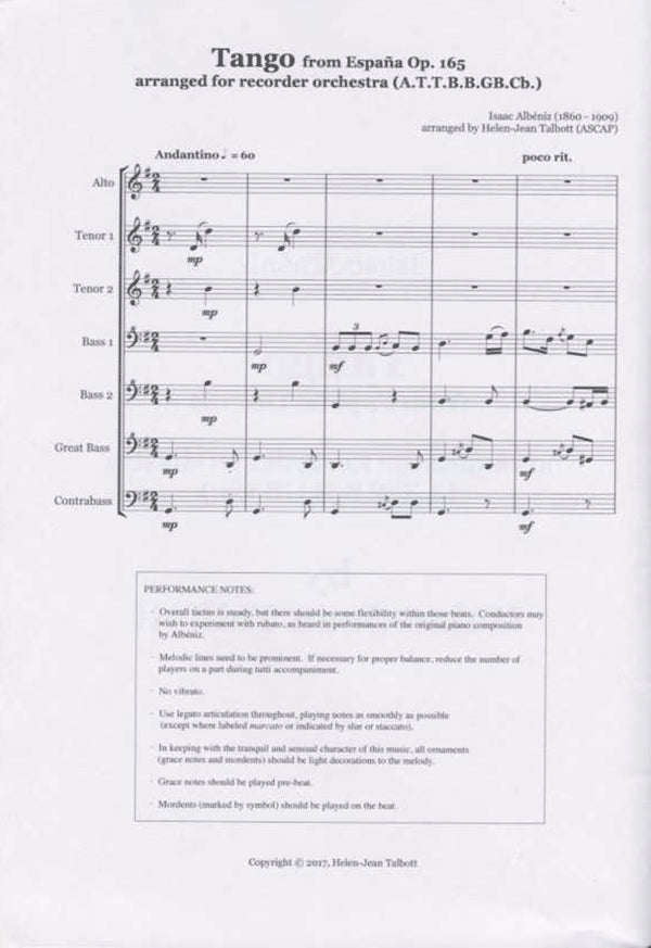 Tango frpm Espana op.165