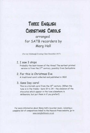 Three English Christmas Carols