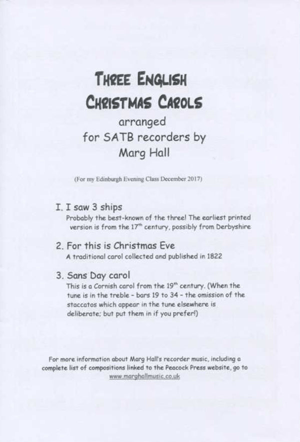 Three English Christmas Carols