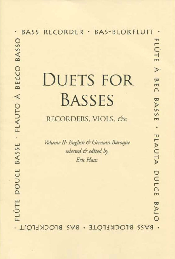 Duets for Basses Vol II: English and German Baroque