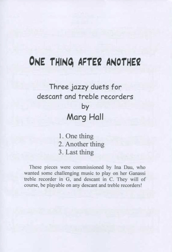 One Thing After Another