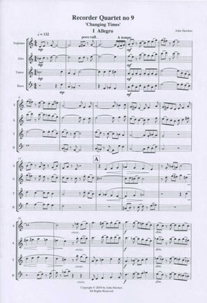 Recorder Quartet no. 9 'Changing Times'