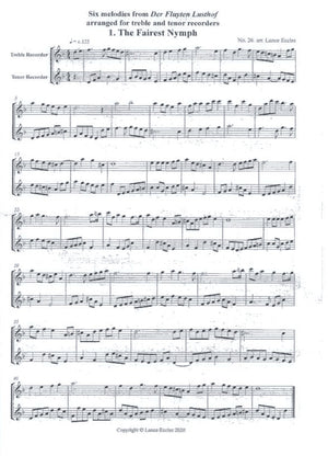 Six melodies from Der Fluyten Lusthof
