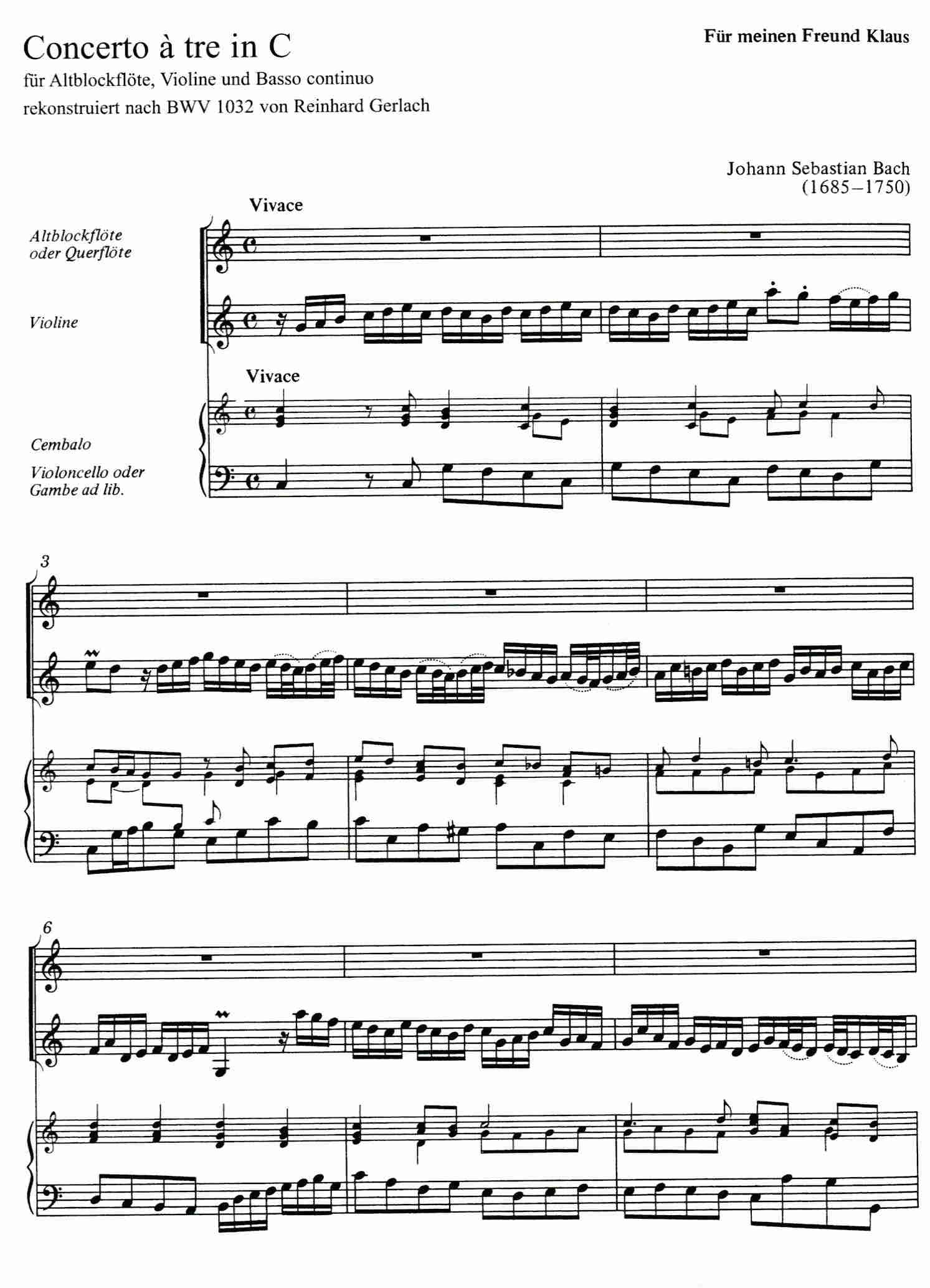 Concerto a tre in C