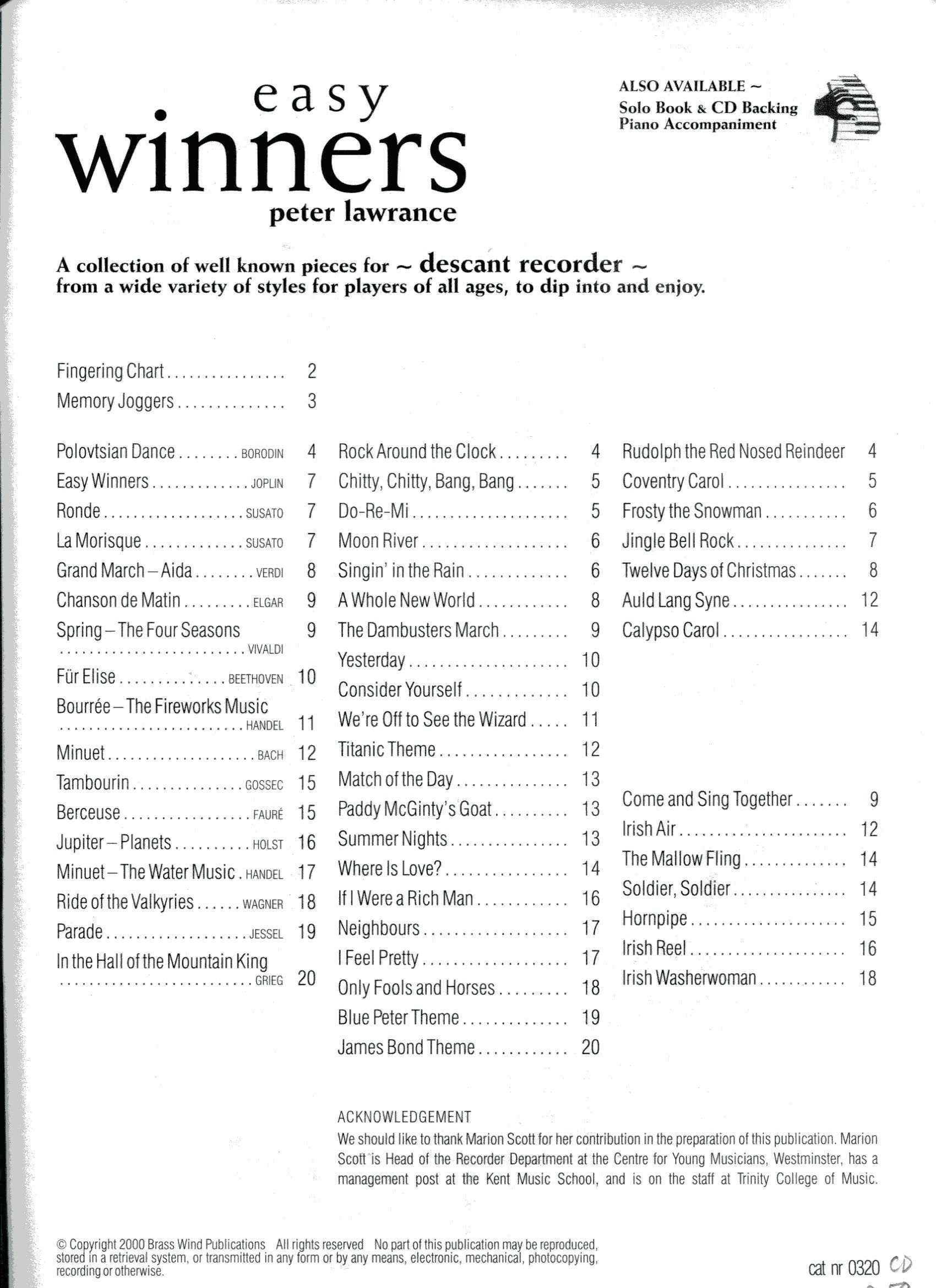52 Well-known Tunes for Descant Recorder