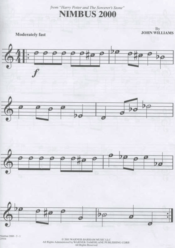 Selections From HARRY POTTER For Recorder