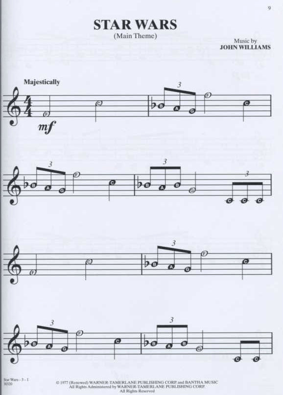 Selections From STAR WARS For Recorder