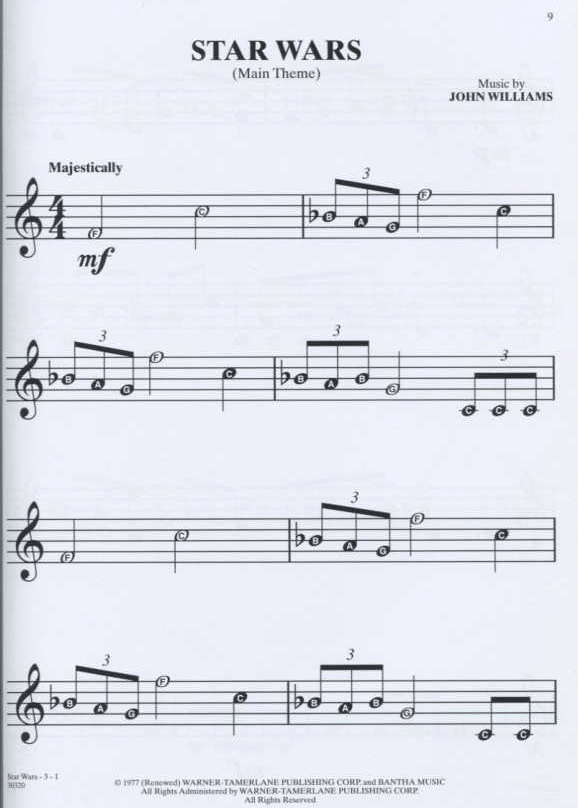 Selections From STAR WARS For Recorder