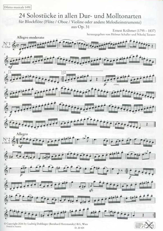 24 Solo Pieces in All Major and Minor Keys