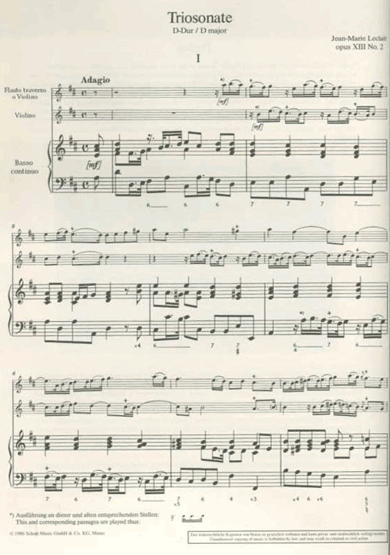 Trio Sonata in D Major Op 13/2