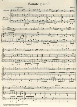 Six Recorder Sonatas