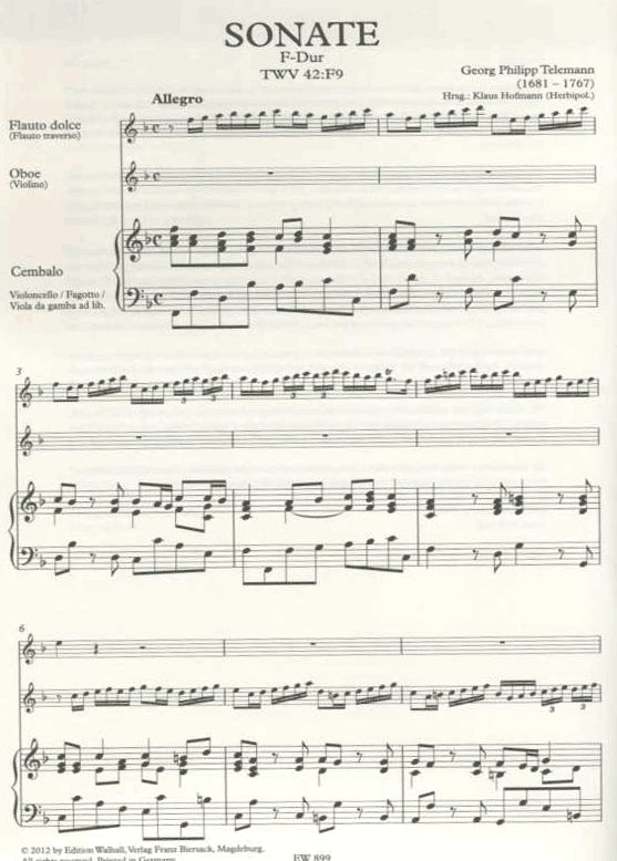 Sonata in F Major TWV 42:F9