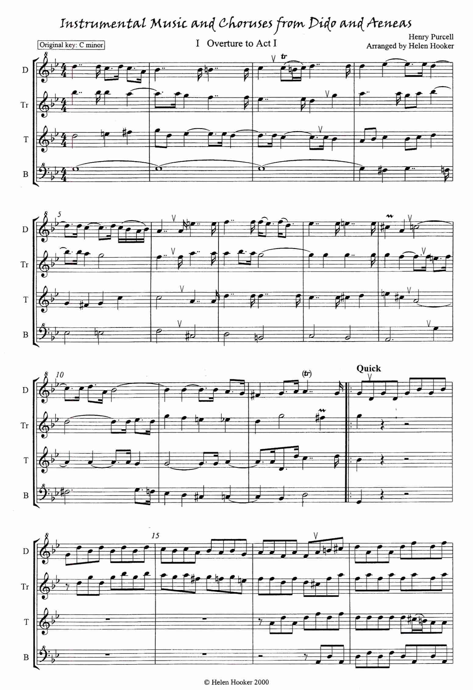 Instrumental Music and Choruses from Dido and Aeneas