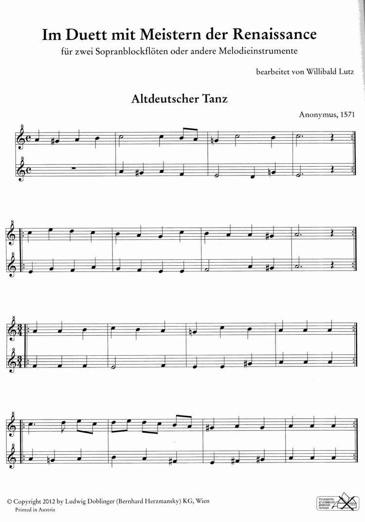 Playing Duets with Renaissance Masters