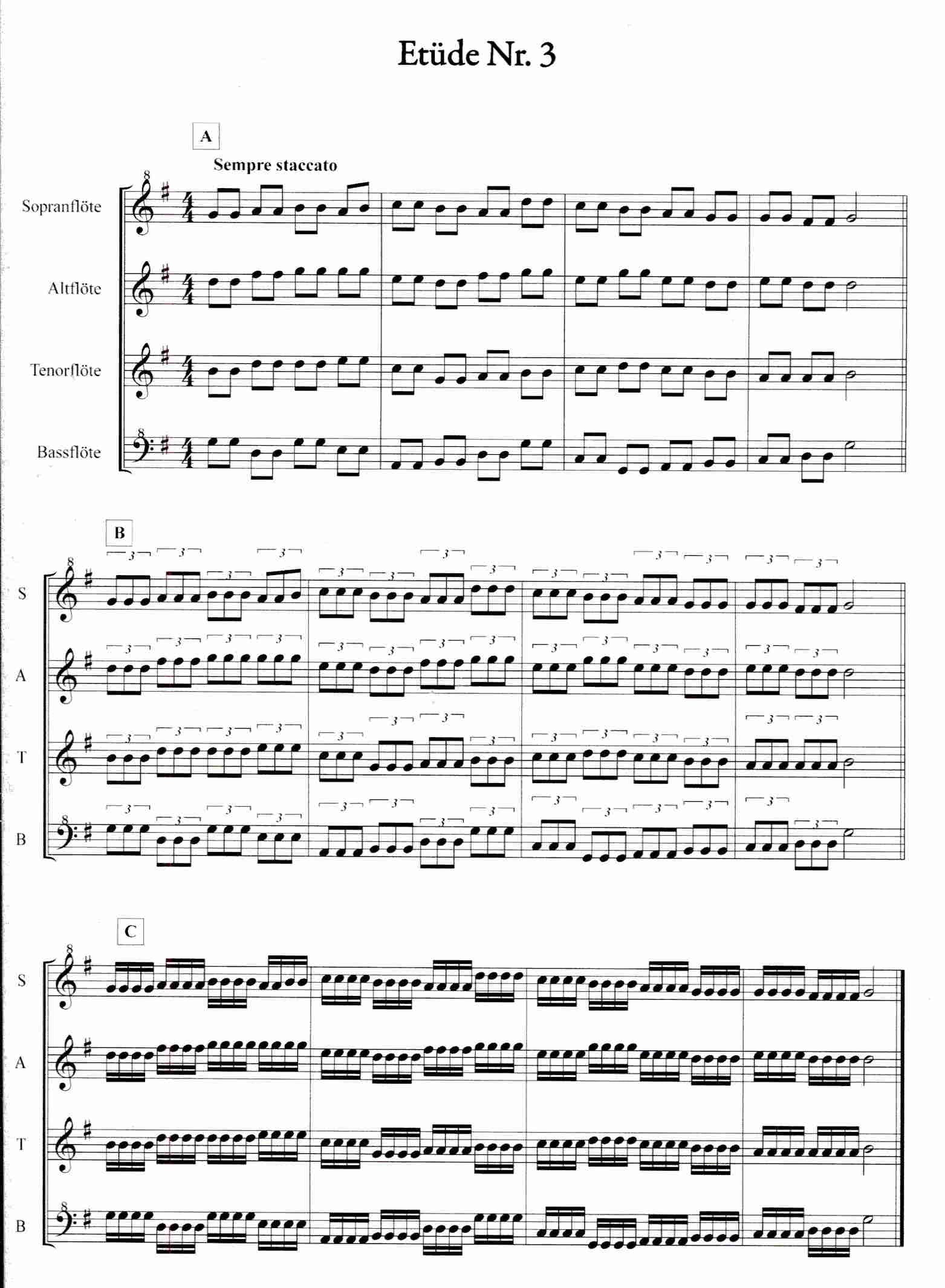 20 Progressive Etudes for Recorder Ensemble
