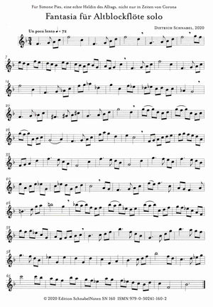 Fantasia for Solo Alto Recorder