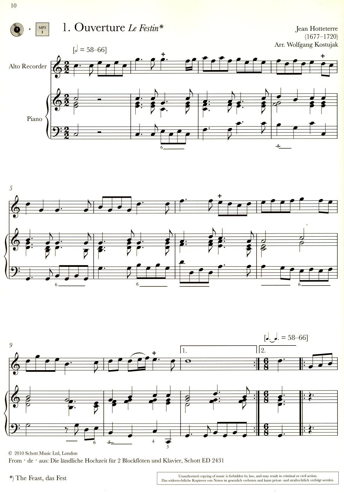 Baroque Recorder Anthology Volume 3 (with online audio)