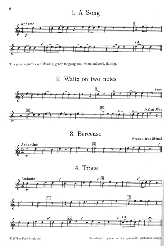 First Book of Treble Recorder Solos - Treble Part only