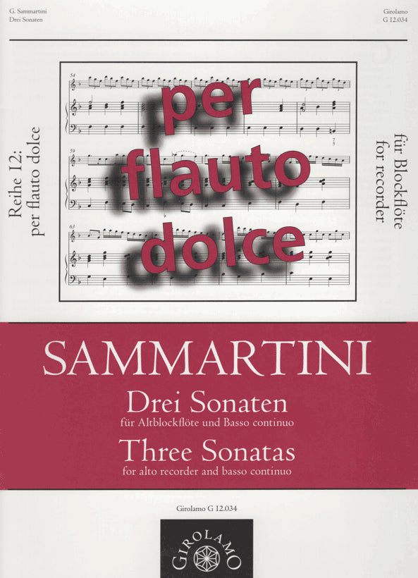 Three Sonatas Sammartini