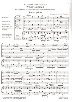 12 Sonatas Albinoni
