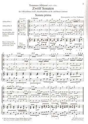 12 Sonatas Albinoni