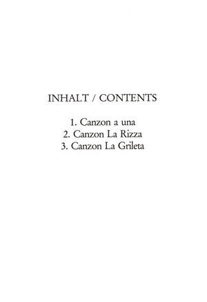 Canzone 1 to 3 in one and two parts With Basso Continuo Riccio