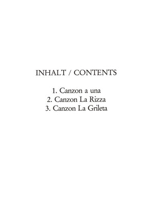 Canzone 1 to 3 in one and two parts With Basso Continuo Riccio