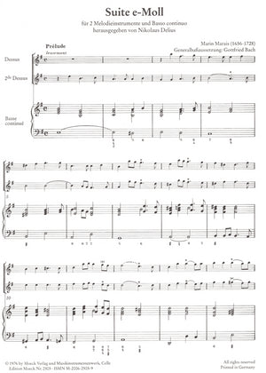 Suite in E Minor (Suite E-Moll) Marais