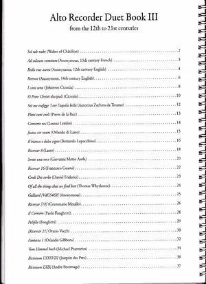 Alto Recorder Duet Book III