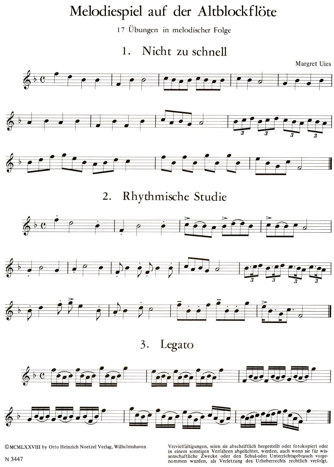 Melody playing on the Treble [Melodiespiel auf der Altblockflote]