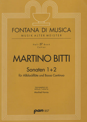 Sonata 1 and 2 for Treble Recorder and Basso Continuo
