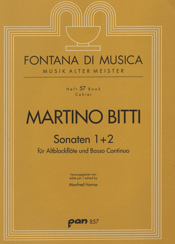 Sonata 1 and 2 for Treble Recorder and Basso Continuo