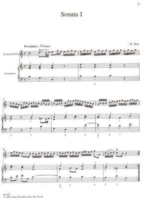 Sonata 1 and 2 for Treble Recorder and Basso Continuo