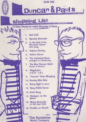 Duncan and Paul’s Shopping List