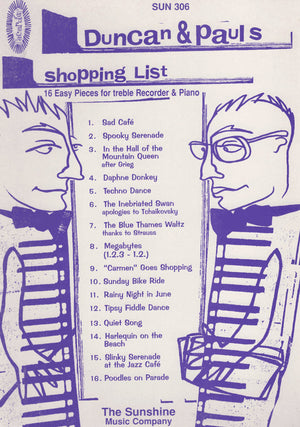 Duncan and Paul’s Shopping List