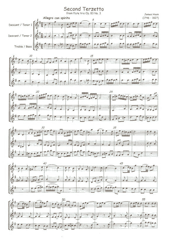 Second Terzetto from flute trio Op 83 No 1