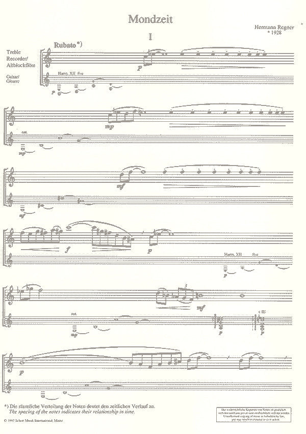 Moon Time [Mondzeit]: 7 pieces for recorder and guitar