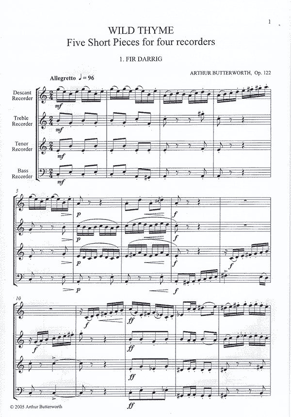 Wild Thyme: Five Short Pieces