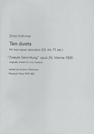 Ten duets "Zweyte Sammlung" opus 25, Vienna 1830