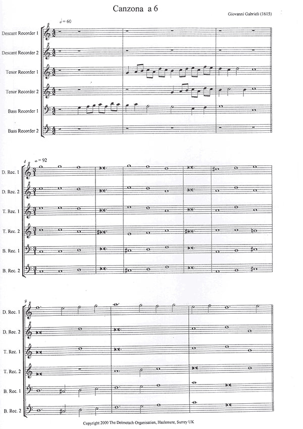 Canzona a` 6