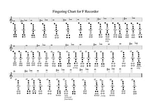 Fingering Chart - Laminated A4