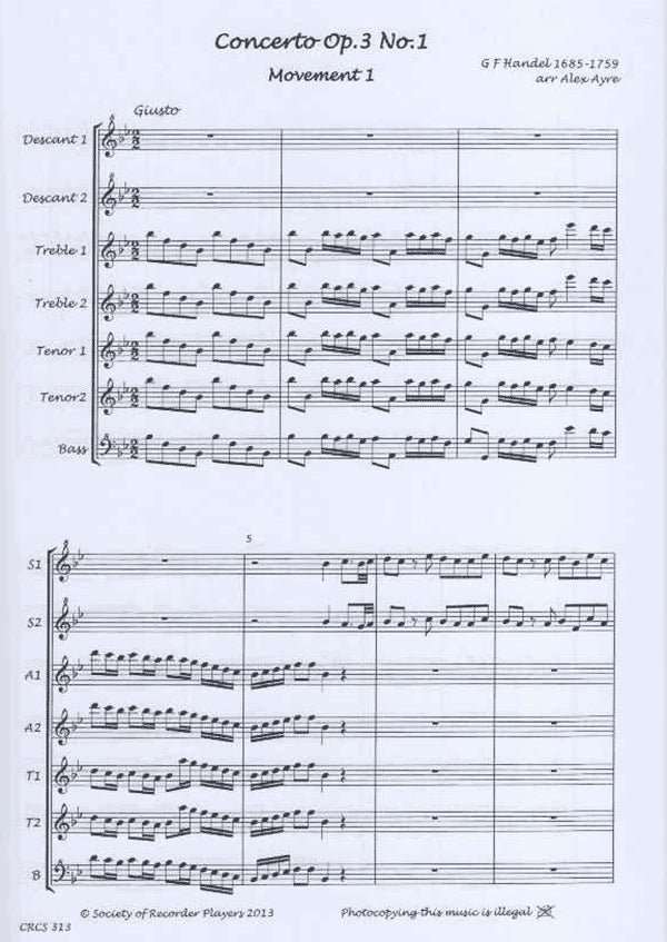 Concerto Op 3 No 1