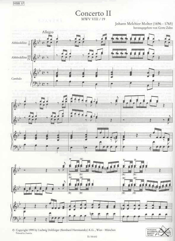 Concerto II B Major MWV VIII/19