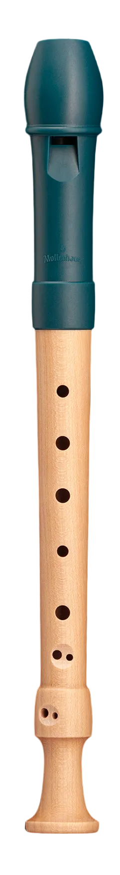 'Fipple' Descant Recorder, Maple body/ Sea-Blue Plastic headjoint