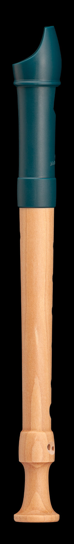 'Fipple' Descant Recorder, Maple body/ Sea-Blue Plastic headjoint