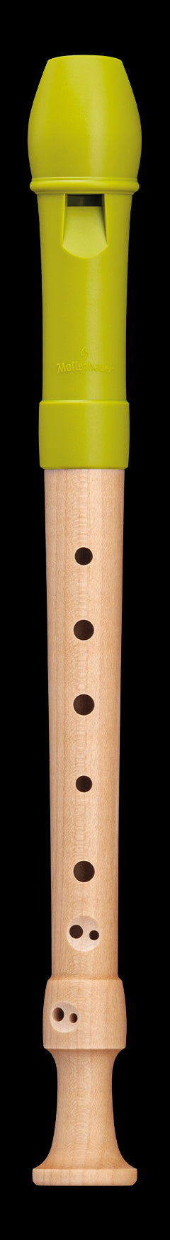'Fipple' Descant Recorder, Maple body/ Apple-Green Plastic headjoint