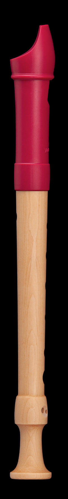 'Fipple' Descant Recorder, Maple body/ Berry-Red Plastic headjoint